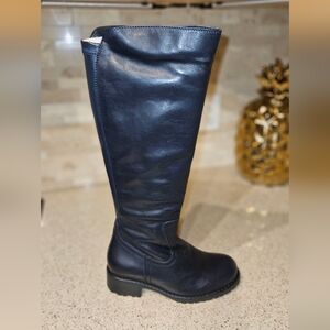New Authentic Leather Blue Knee-High Boots